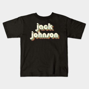 Retro Vintage Rainbow Jack Letters Distressed Style Kids T-Shirt